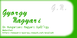 gyorgy magyari business card